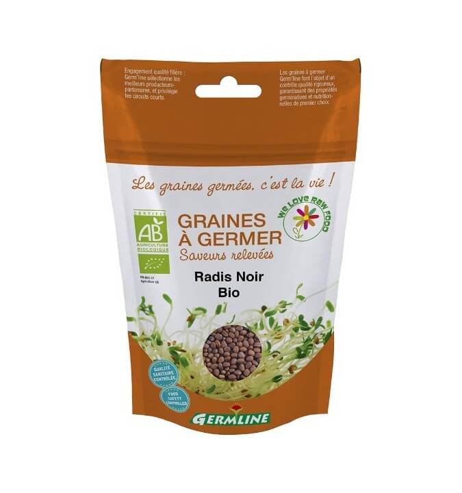 Graines germées Germline RADIS NOIR BIO 150G Graines germées Germline RADIS NOIR BIO 150G