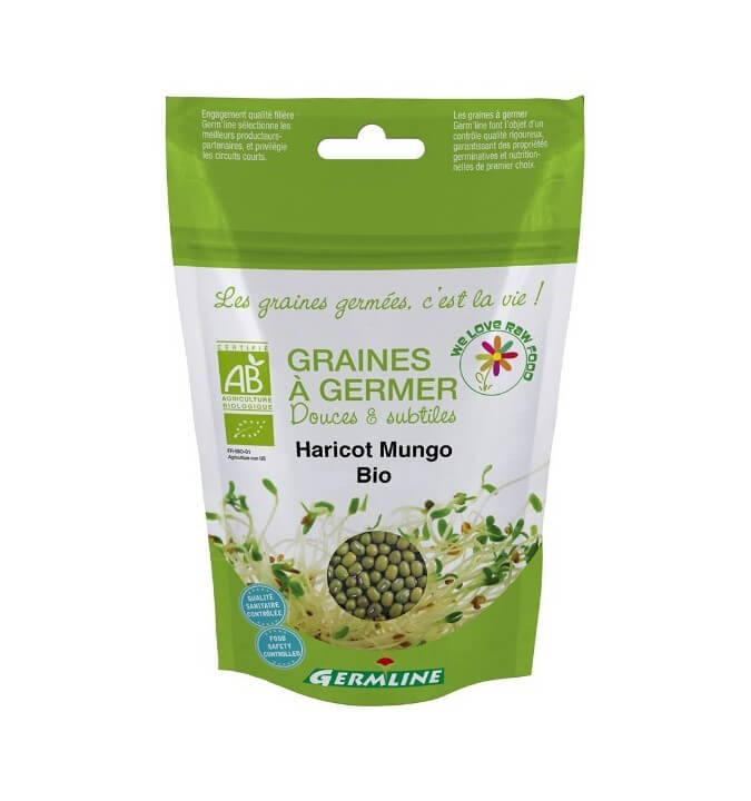 Graines germées Germline HARICOT MUNGO BIO 150G Graines germées Germline HARICOT MUNGO BIO 150G