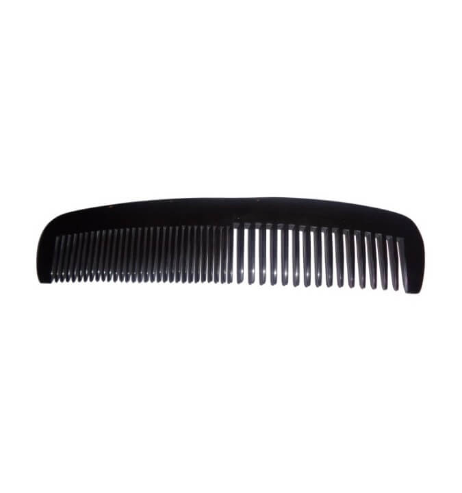 peigne droit noir en corne 19cm peigne droit noir en corne 19cm