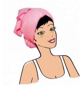Serviettes à cheveux - couleur rose Serviettes à cheveux - couleur rose