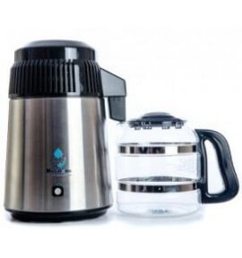 Distillateur d'eau Megahome inox + carafe en verre Distillateur d'eau Megahome inox + carafe en verre