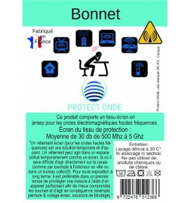 Bonnet anti-ondes éléctromagnétiques - E.P.E Conseil - 2 coloris Gris Bonnet anti-ondes éléctromagnétiques - E.P.E Conseil - 2 coloris Gris