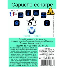 Capuche écharpe pour éléctrosensibles - E.P.E Conseil - 3 coloris Gris Capuche écharpe pour éléctrosensibles - E.P.E Conseil - 3 coloris Gris