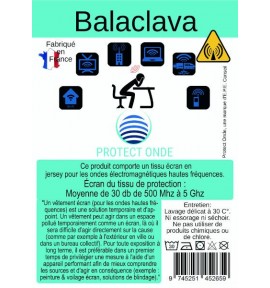 Balaclava anti-ondes tête - E.P.E Conseil - 3 coloris Gris Balaclava anti-ondes tête - E.P.E Conseil - 3 coloris Gris
