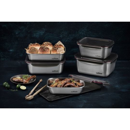 Boîte de conservation en inox rectangle - Cuitisan - 1,9L - 22
