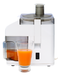 une centrifugeuse avec son bac à jus